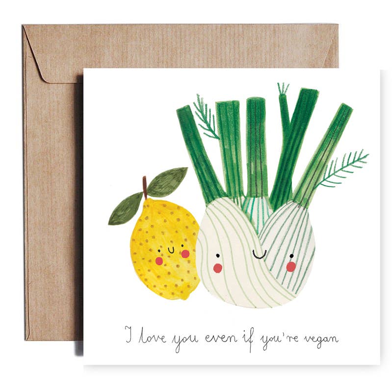 Vegan Greeting Card - Daria Solak Illustrations