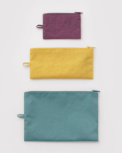 BAGGU Flat Pouch Set - Jewel Mix