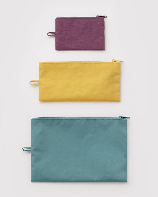 BAGGU Flat Pouch Set - Jewel Mix
