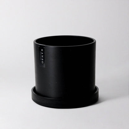 Kanso Designs Planter + Saucer 4” - White Stone