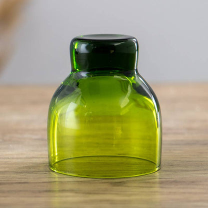 Glass Sake Cup - Green