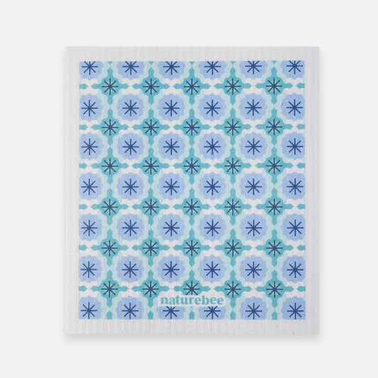 Sponge Cloth Geometric Blue