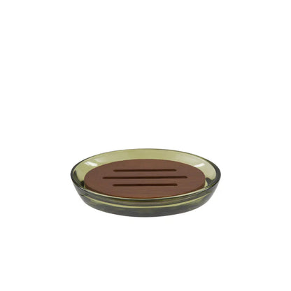 Vaso Soap Dish - Smoky Green Glass