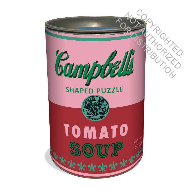 Andy Warhol Soup Cans Set of 3 Shaped Puzzles in Tins