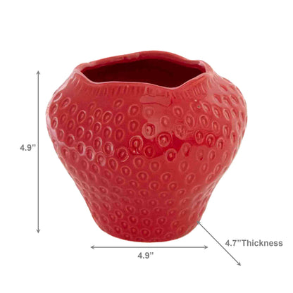 Strawberry Ceramic Planter