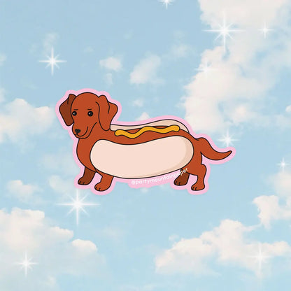 Weenie Hotdog Sticker