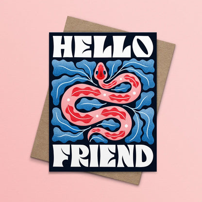 Hello Friend Snake Card