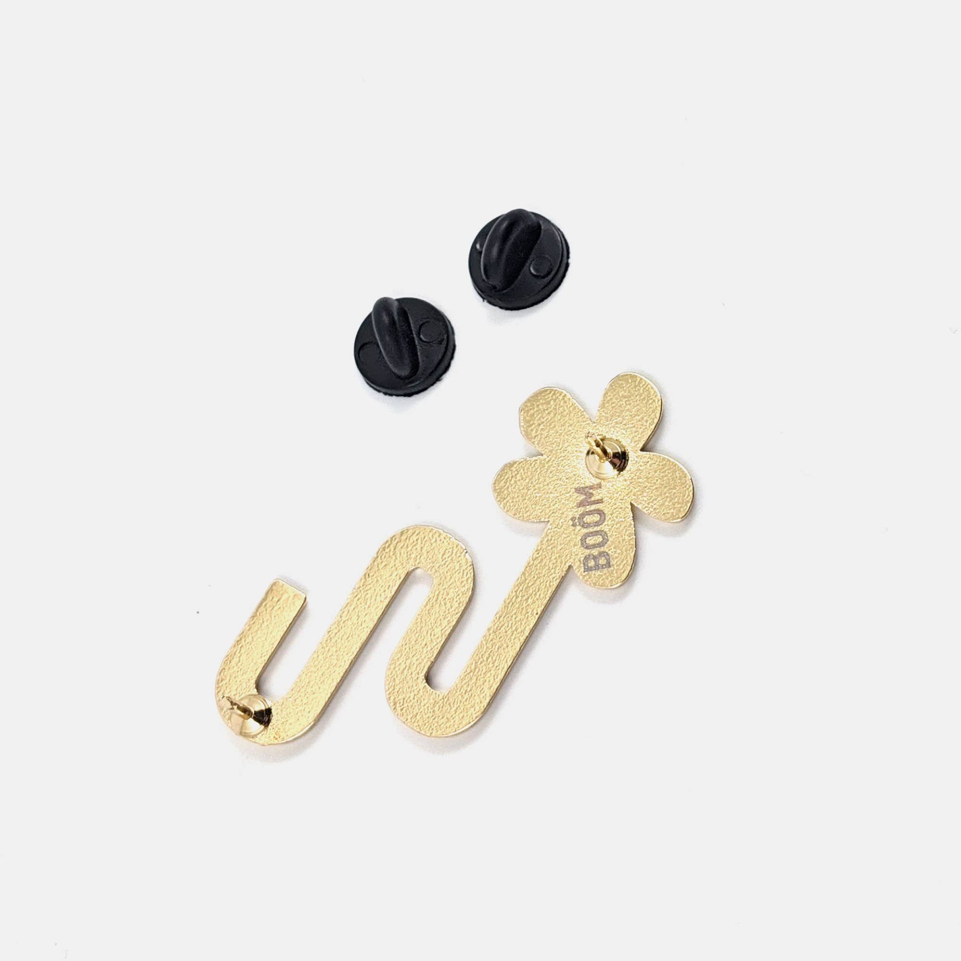Close-up of Flower Pin enamel finish - PABOOM