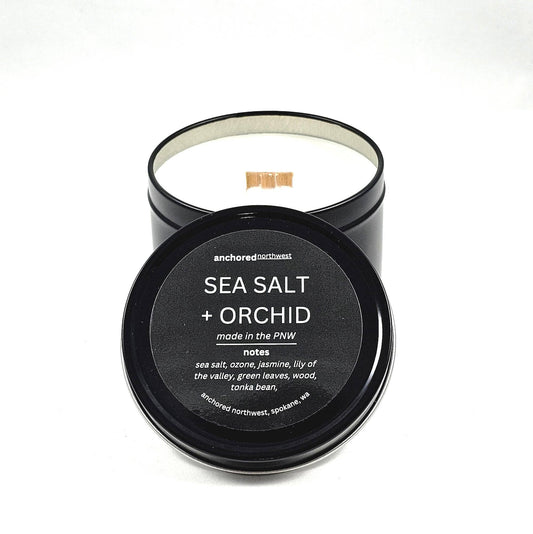 Sea Salt & Orchid Travel Size Travel Tin Soy Candle