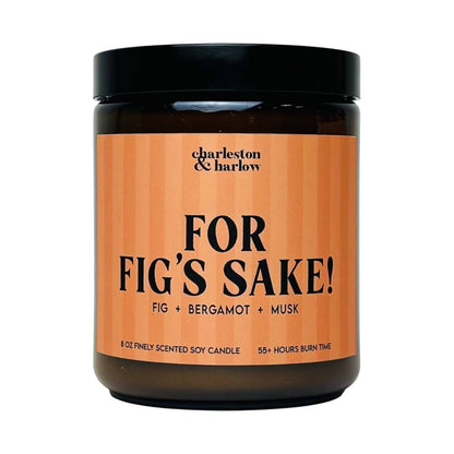 Charleston & Harlow For Fig's Sake! lid removed showing wick