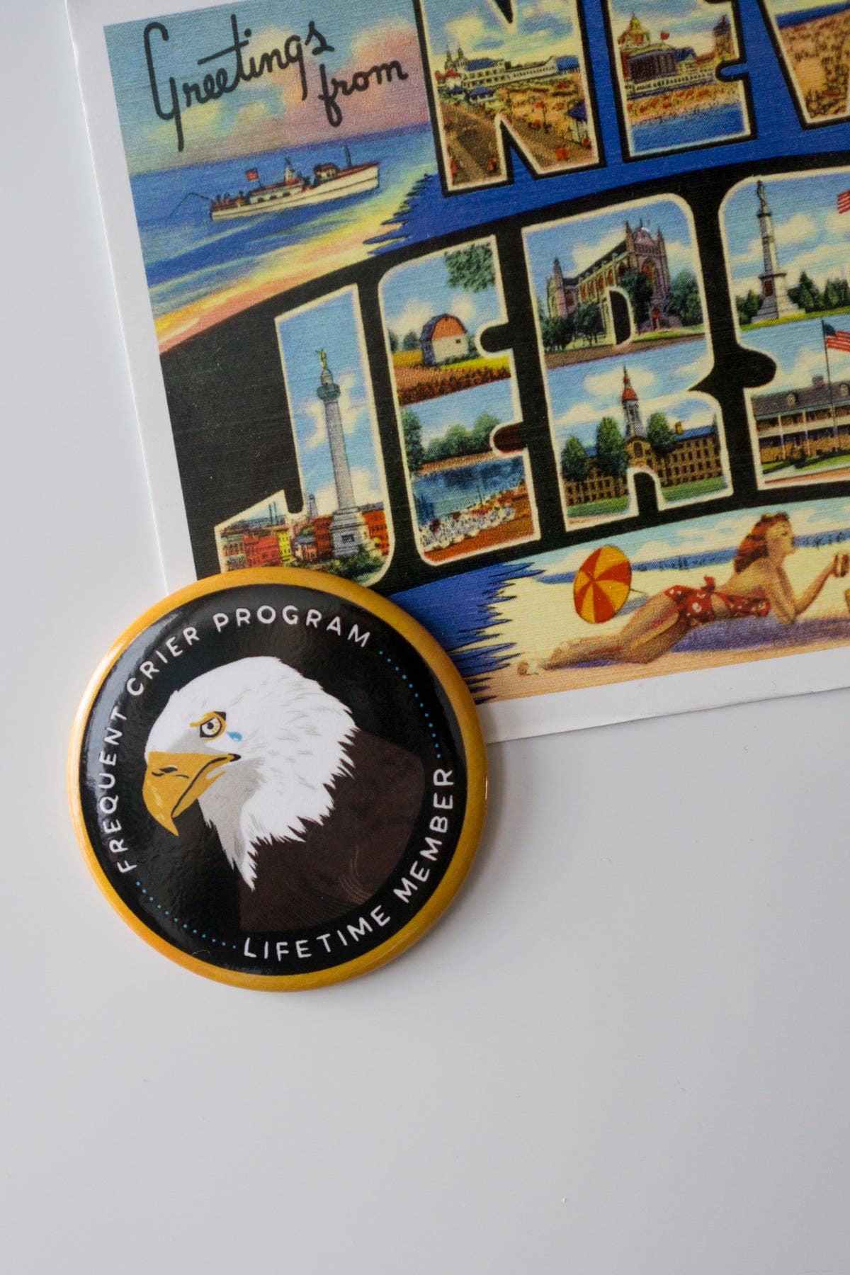 Frequent Crier Eagle Magnet packaging on cellophane bag with header card
