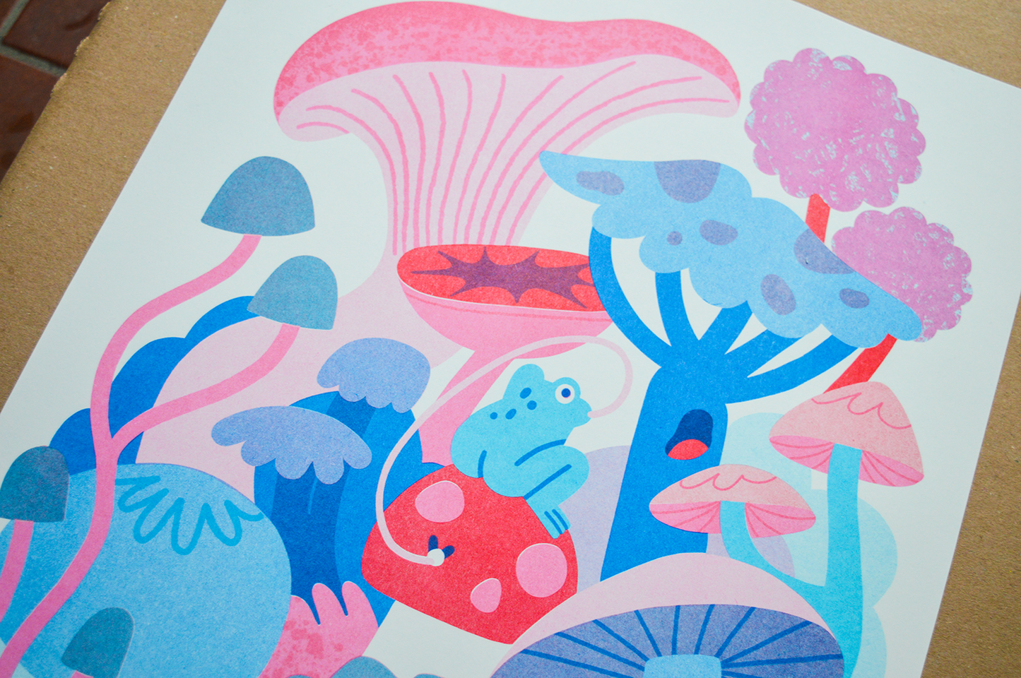 Froggy A3 Risograph Print
