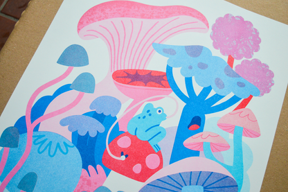 Froggy A3 Risograph Print