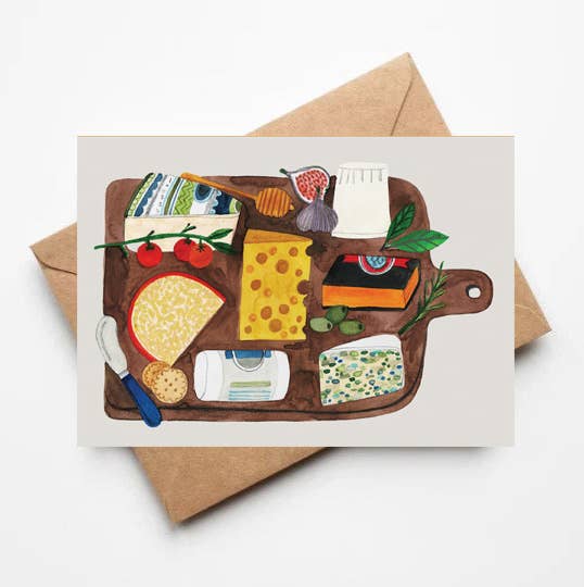Cheeseboard Greeting Card - Daria Solak Illustrations