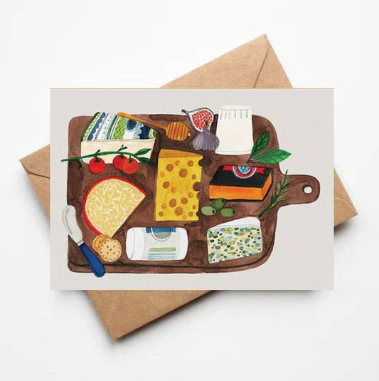Cheeseboard Greeting Card - Daria Solak Illustrations