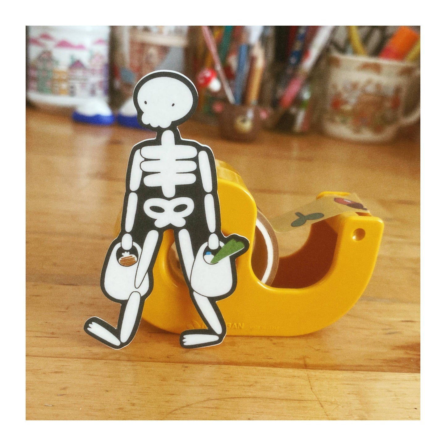 Grocery Skeleton MINI Sticker