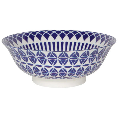 Danica - Geo Blue Stamped Bowl 8 inch
