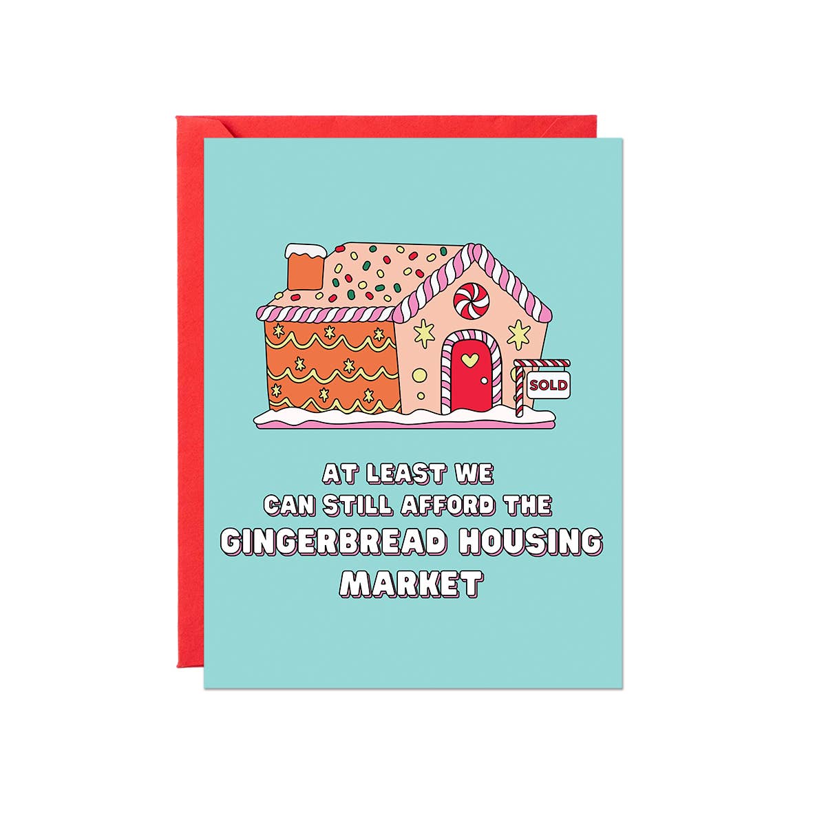 Gingerbread Housing Market Card Boxed S/6