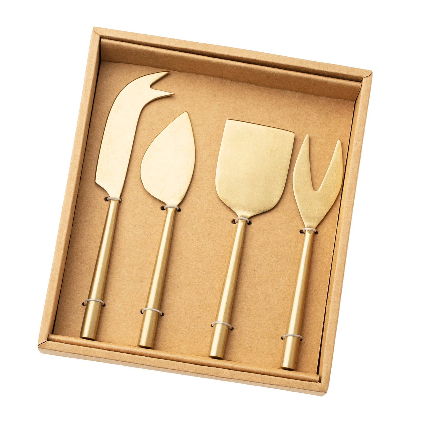 Tides Tumbled Gold Cheese Knives