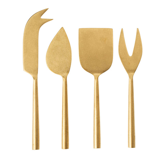 Tides Tumbled Gold Cheese Knives