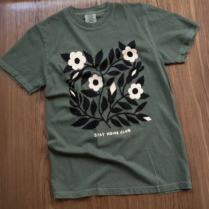 Blooms 1858 Floral Graphic Tee - Woodsy Green