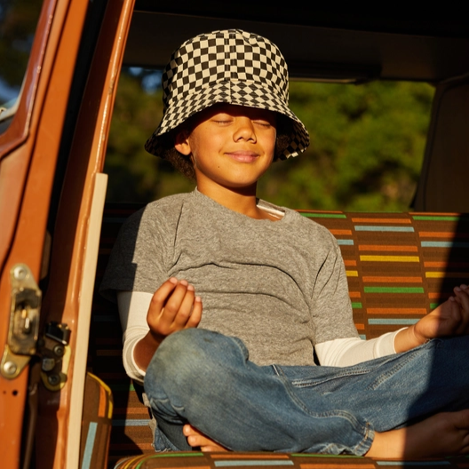 Kids Checkerboard Bucket Hat