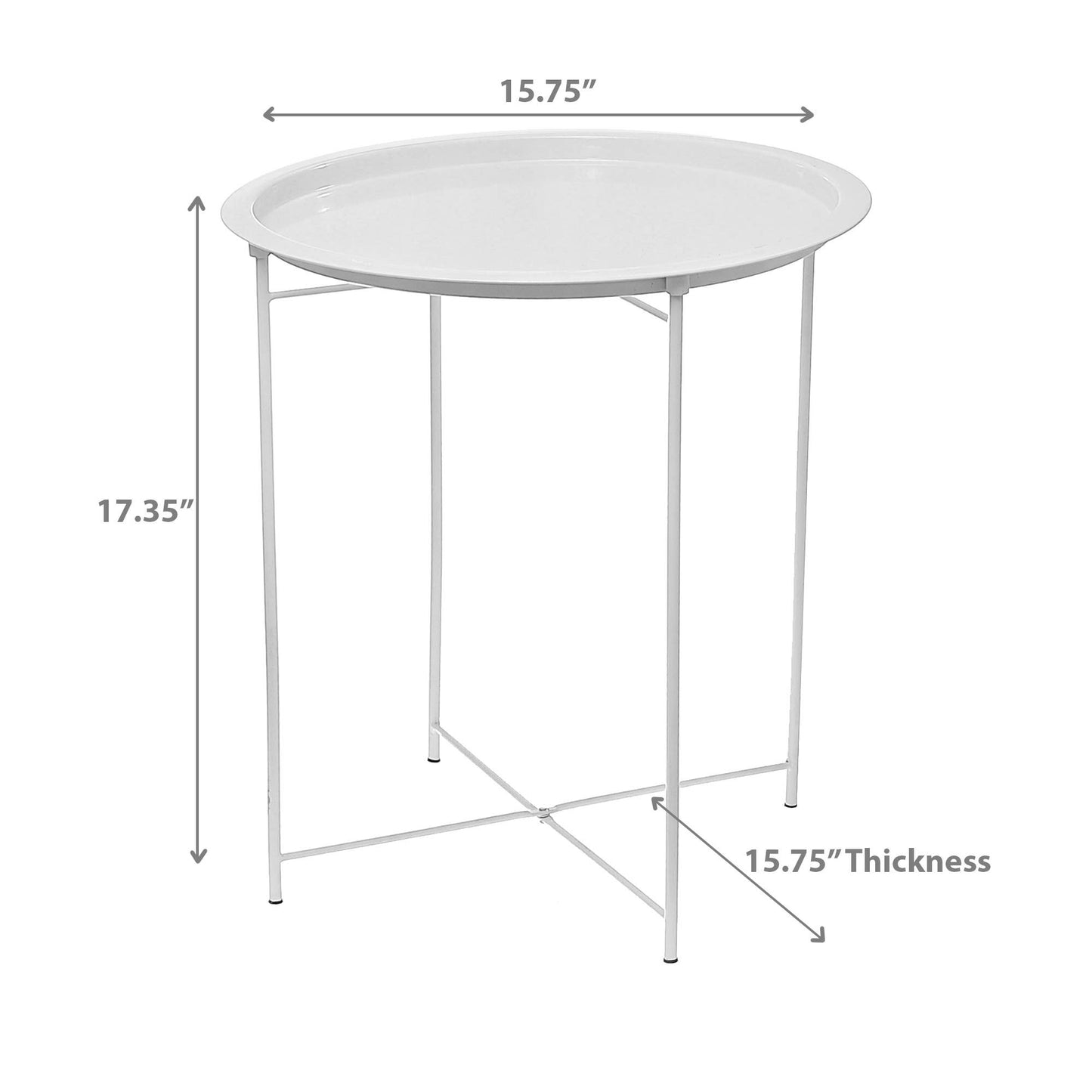 Metal White Round Coffee Table