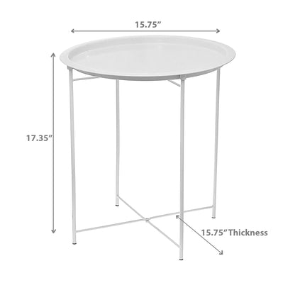 Metal White Round Coffee Table