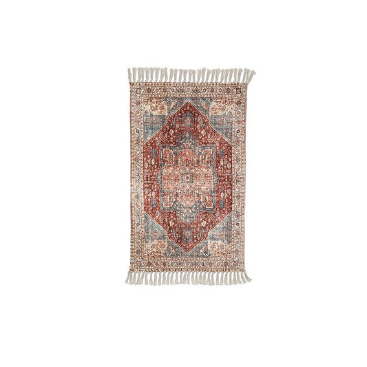 Blue/Burgandy Printed Floor Rug 2x3'