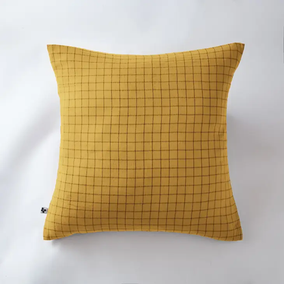 Mix Cotton Gauze Cushion Cover 24" Saffron