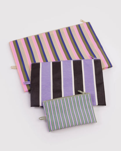BAGGU Go Pouch Set - Candy Shop Stripes