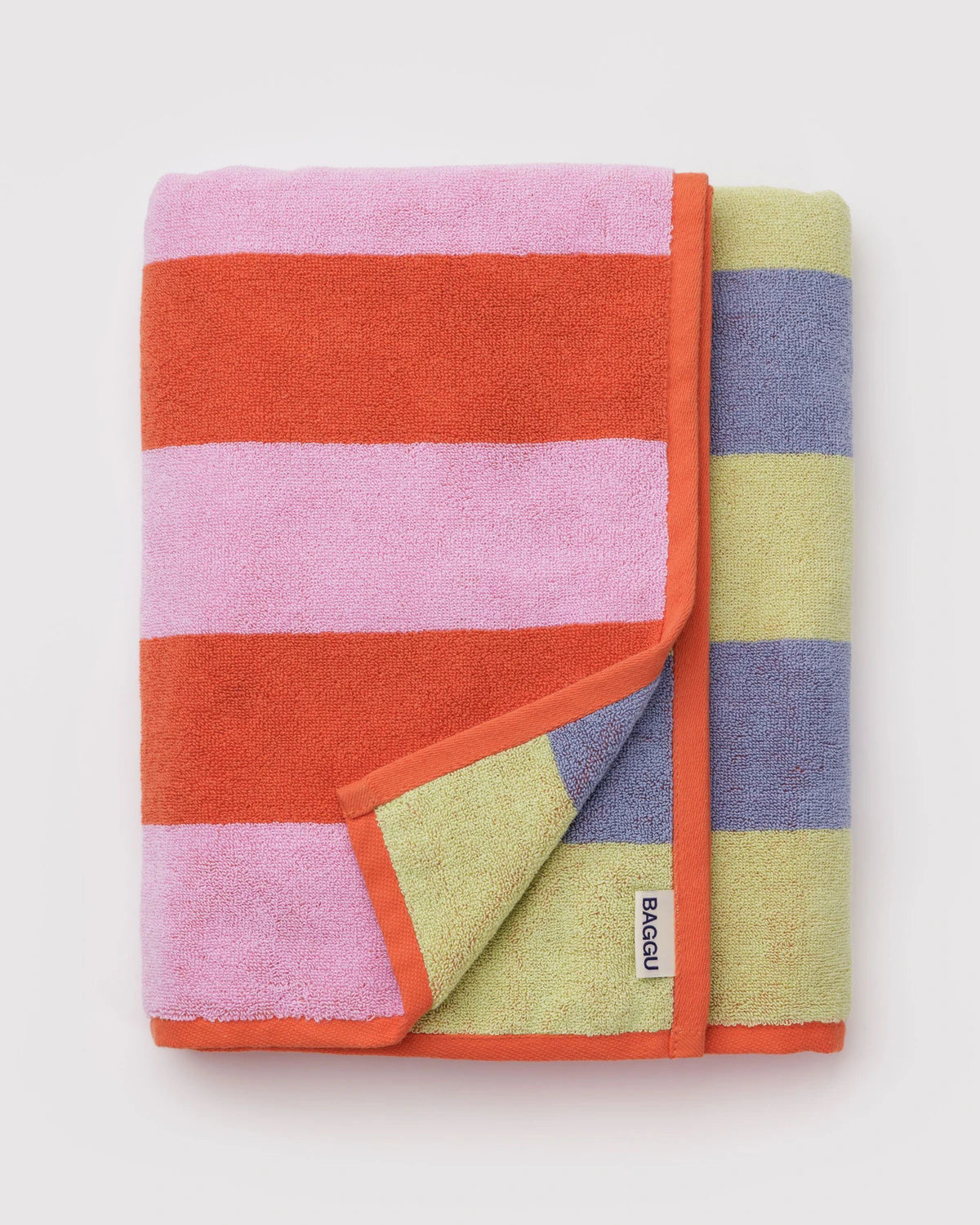 BAGGU Organic Cotton Bath Towel - Pool Stripe