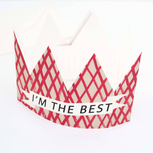 I'm the Best Party Hat shown at an angle