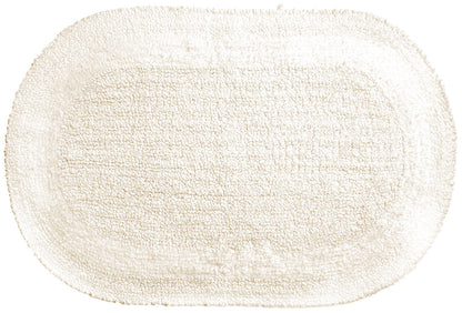 Serene Bath Mat Oval Cotton Reversible Natural