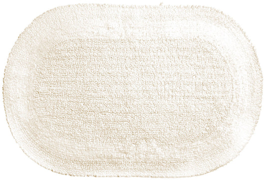 Serene Bath Mat Oval Cotton Reversible Natural