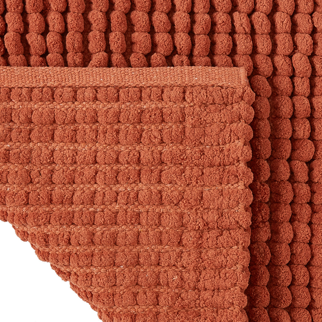 Puff Chunky Bathmat Microfibre Terracotta