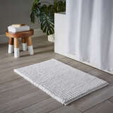 Puff Chunky Bathmat Microfibre White
