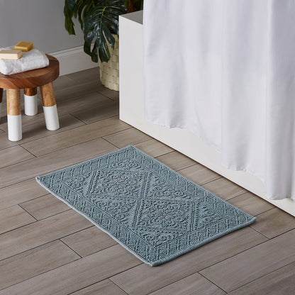 Tavira Bathmat Cotton Aqua