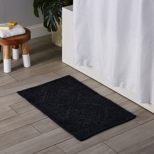 Tavira Bathmat Cotton Black