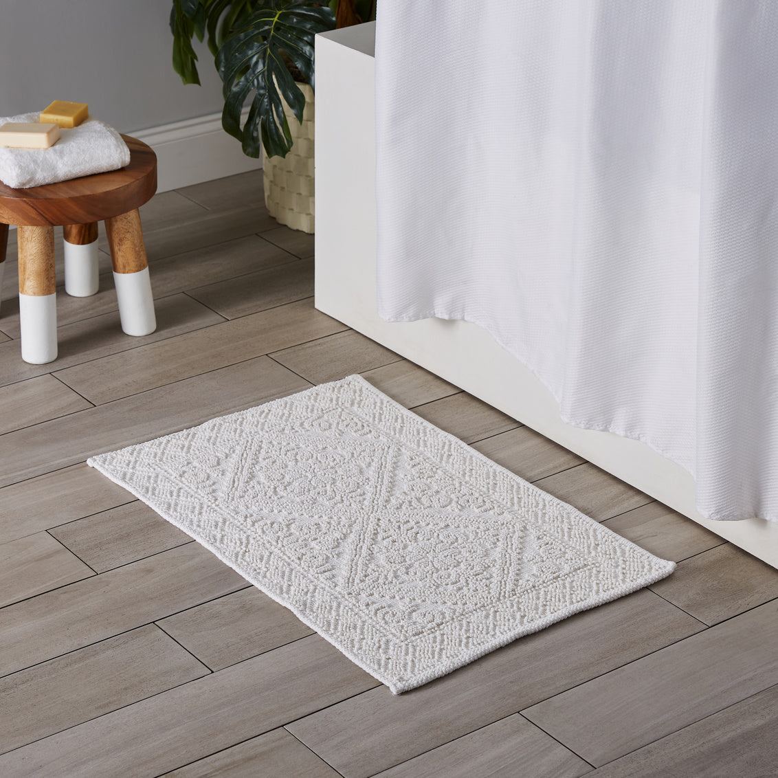 Tavira Bathmat Cotton White