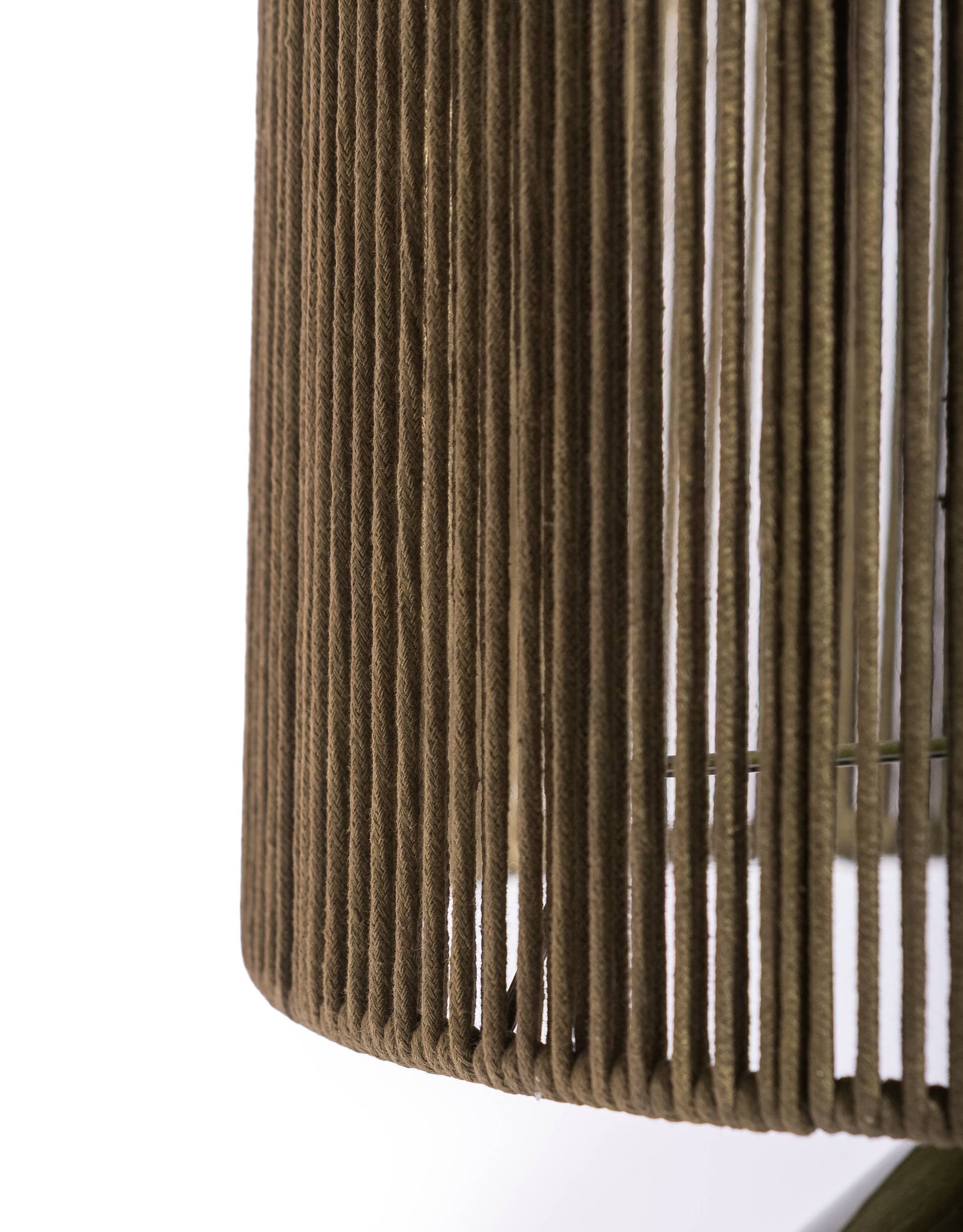 Forest Green Table Lamp With Corded Shade