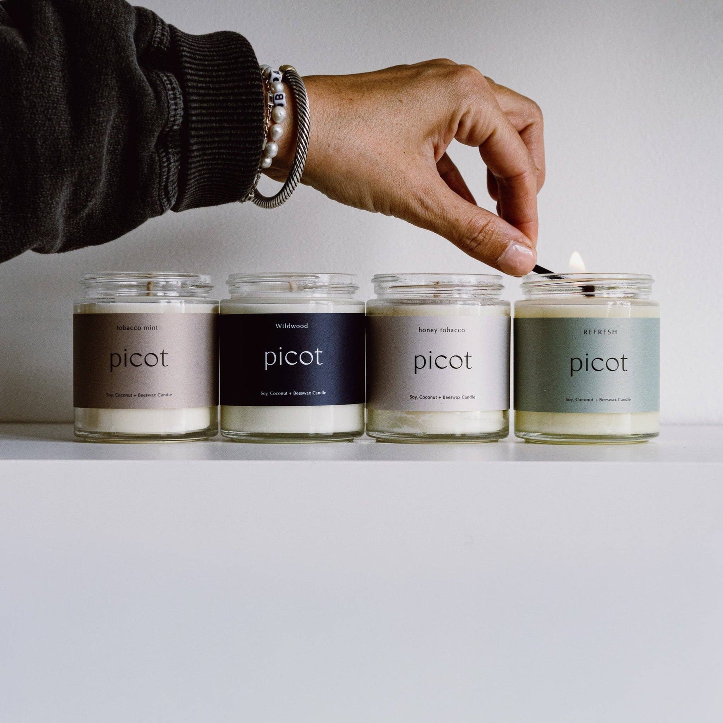Picot 4oz Candle - Honey Tobacco