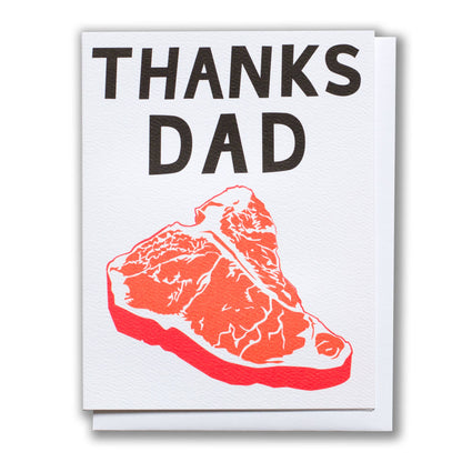 Thanks Dad Grade-A Steak Note Card for Father's Day