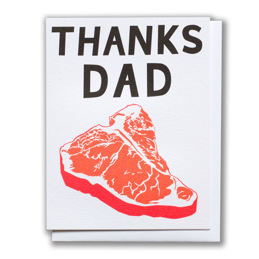 Thanks Dad Grade-A Steak Note Card for Father's Day