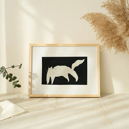 White Cat Print