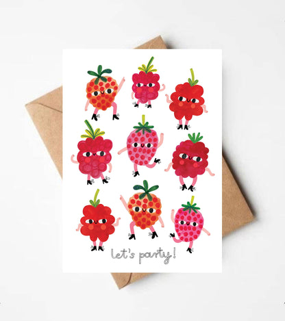Party Raspberries Card