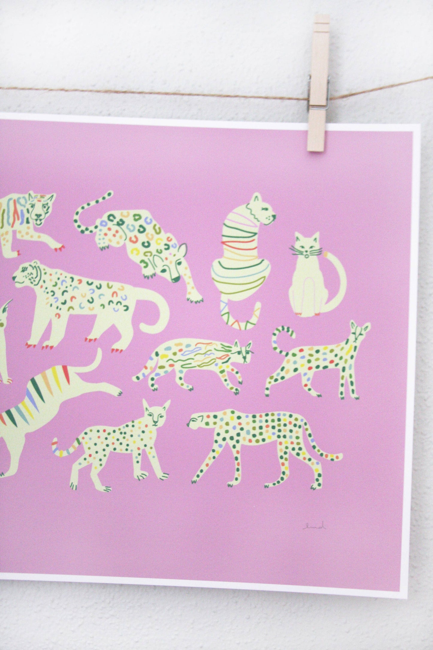 Kitty art print by Leah Duncan, detail view 2 — PABOOM