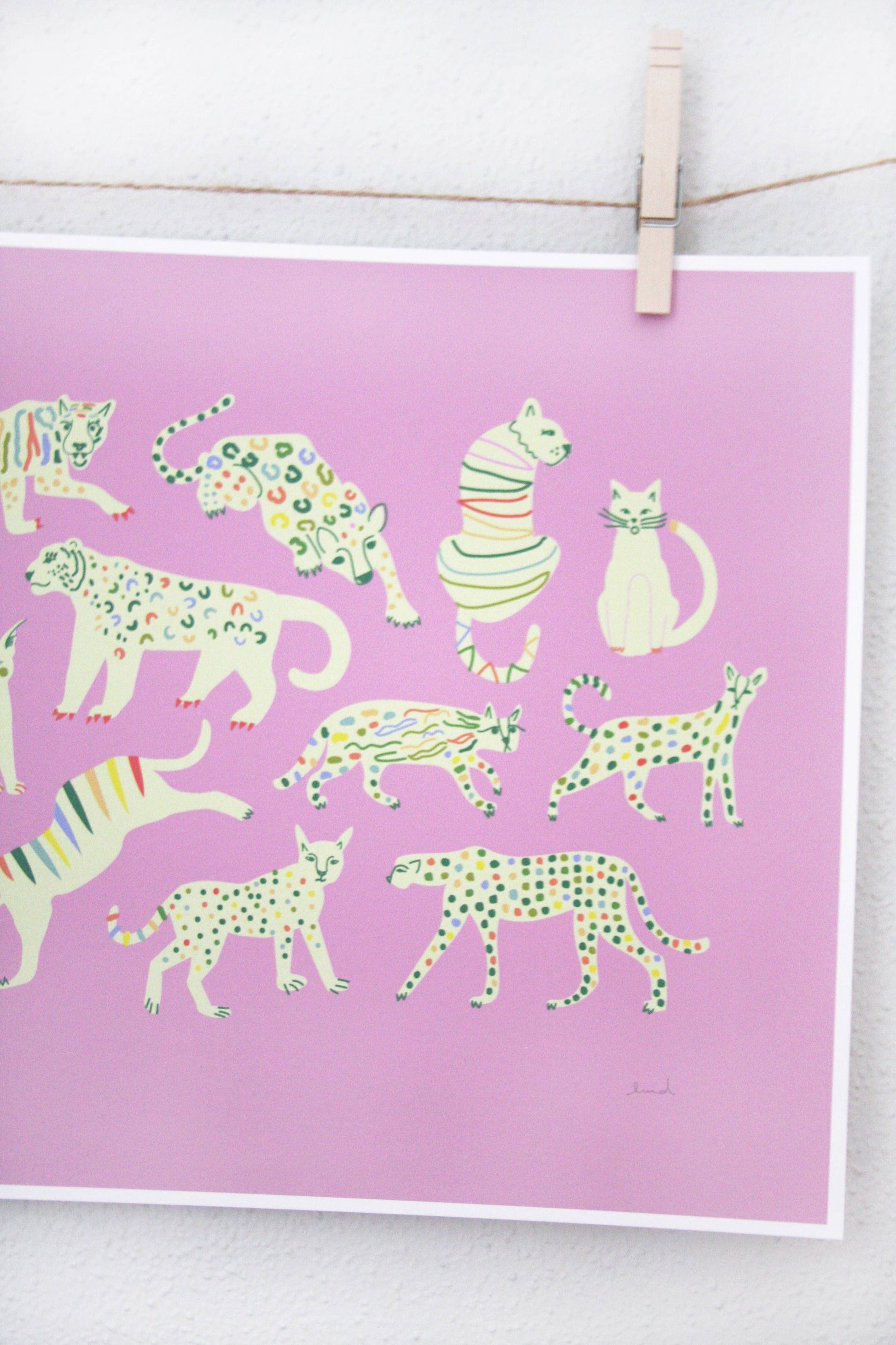 Kitty art print by Leah Duncan, detail view 2 — PABOOM