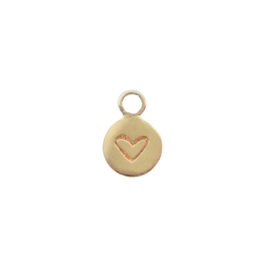 Heart Medallion Gold Vermeil Charm