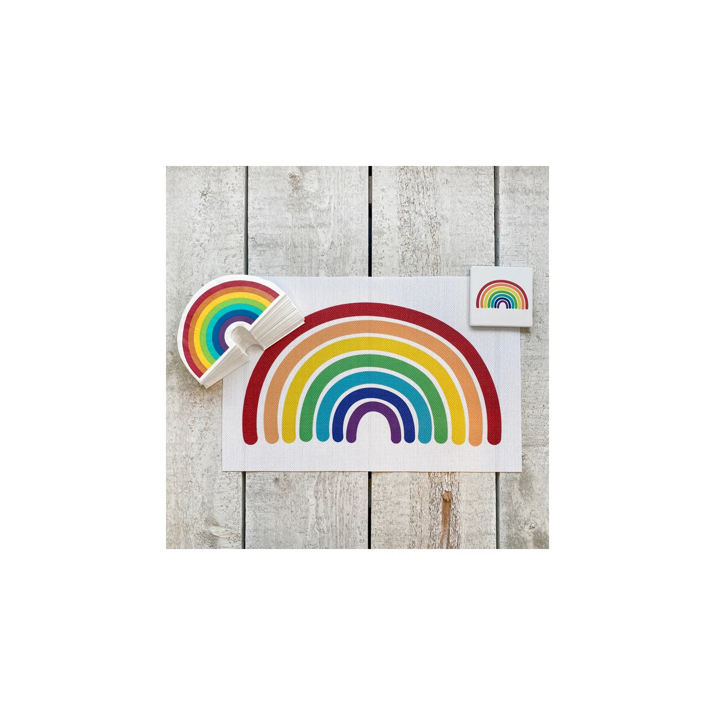 Rainbow Printed Placemat Multi